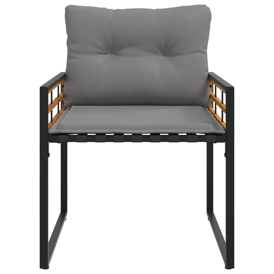 Ensemble de meubles d'extérieur avec coussin 3 pcs Gris clair - 7