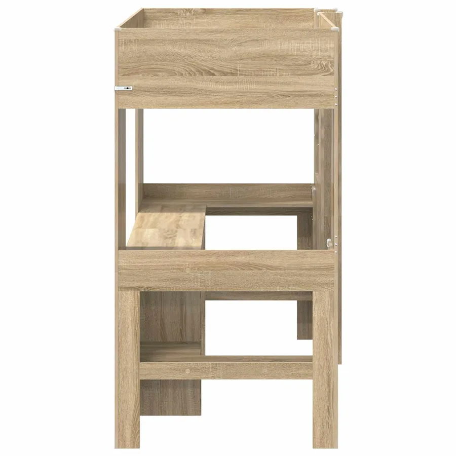 Cadre de lit superposé avec bureau Chêne Sonoma 100 x 200 cm - 6