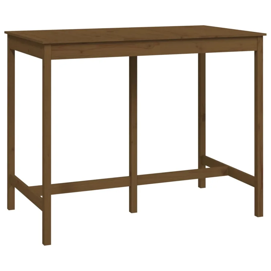 Table de bar Marron miel 140x80x110 cm Bois massif de pin - 2
