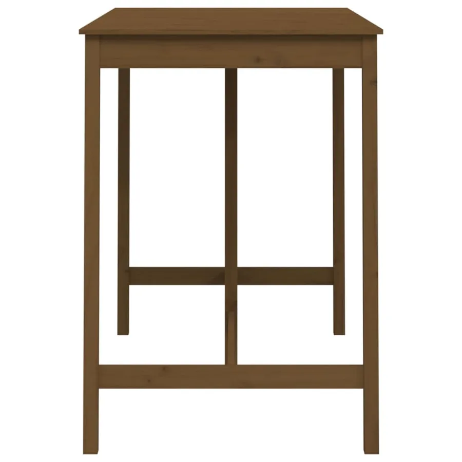 Table de bar Marron miel 140x80x110 cm Bois massif de pin - 4