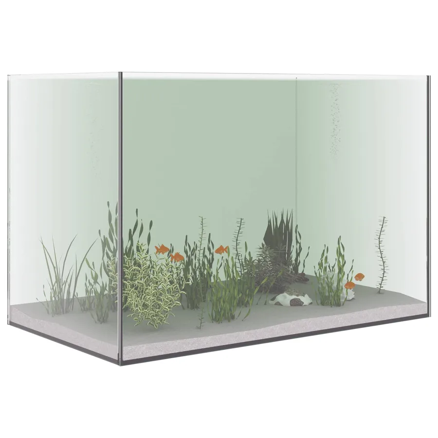Aquarium avec stockage Transparent 60 x 35 x 40 cm Verre - 3