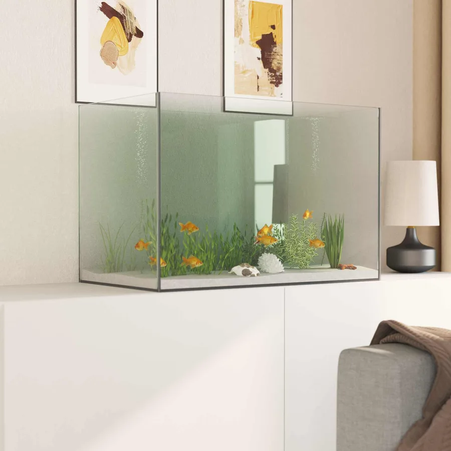 Aquarium avec stockage Transparent 60 x 35 x 40 cm Verre - 4