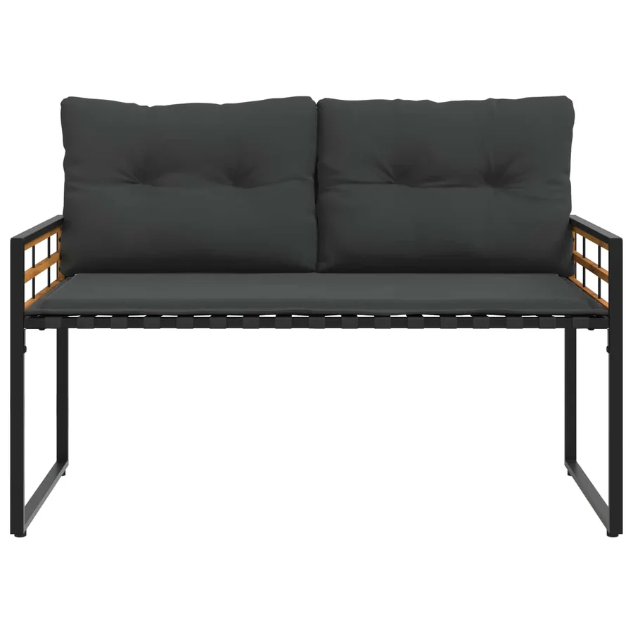 Ensemble de meubles d'extérieur avec coussin 4 pcs Gris foncé - 10