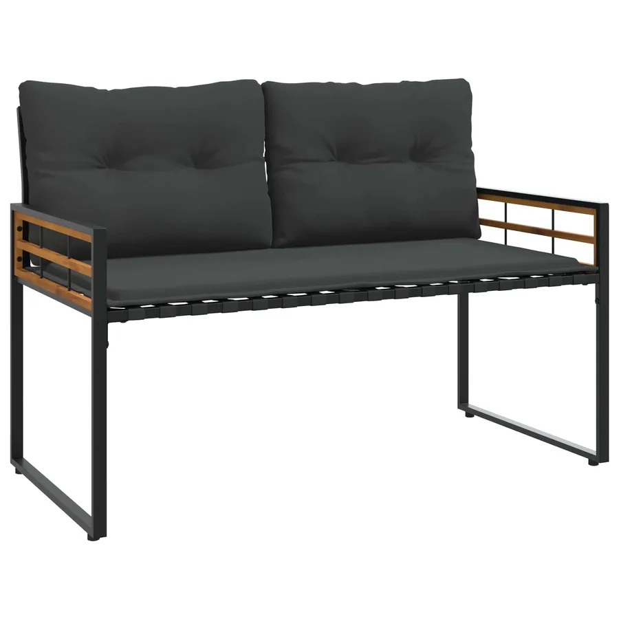 Ensemble de meubles d'extérieur avec coussin 4 pcs Gris foncé - 7