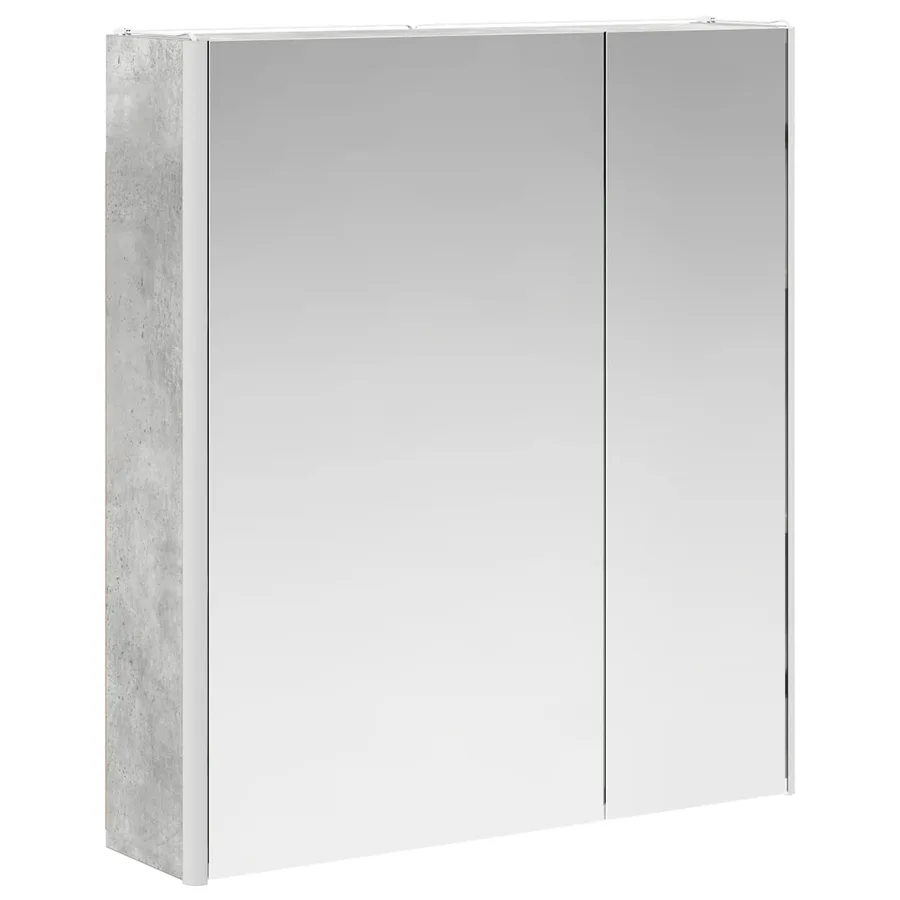 Armoire Miroir de Salle de Bain Gris béton 63,5 x 15,5 x 70 cm - 5