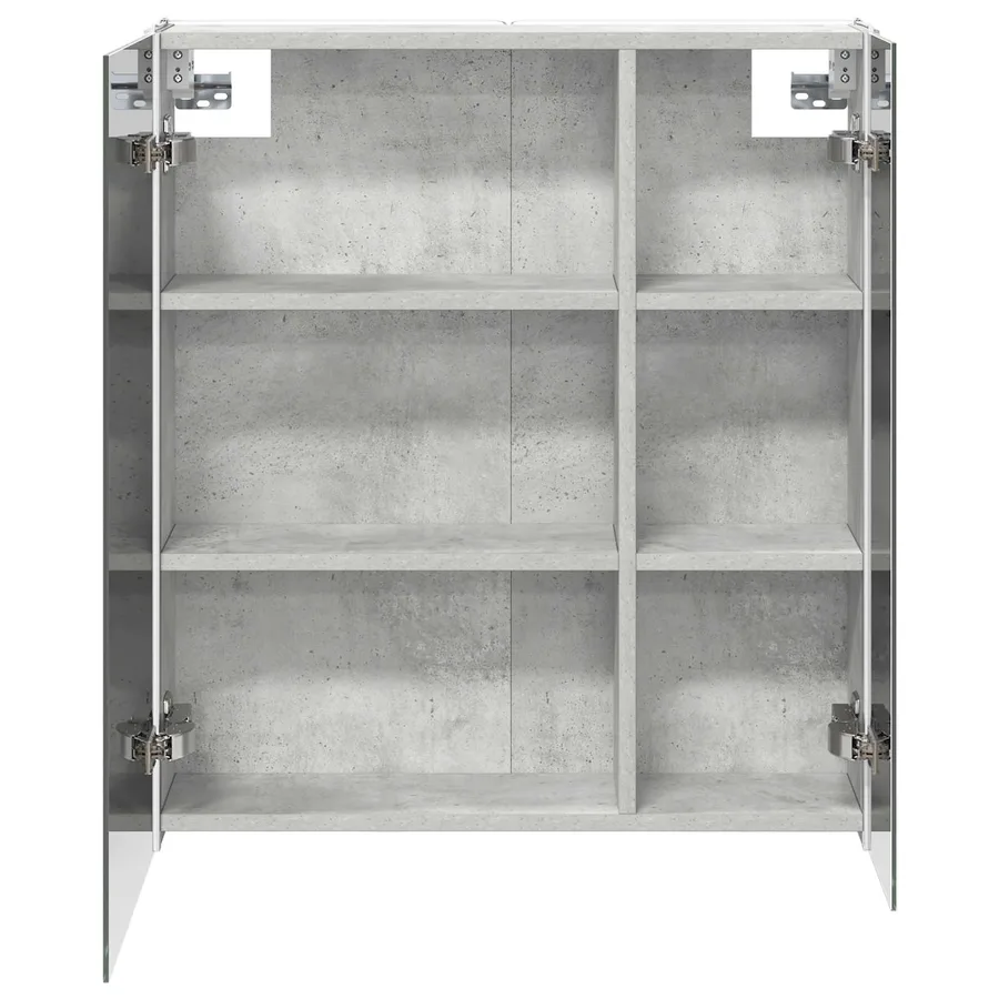 Armoire Miroir de Salle de Bain Gris béton 63,5 x 15,5 x 70 cm - 7