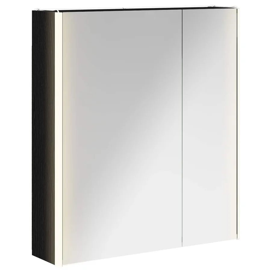 Armoire Miroir de Salle de Bain Chêne noir 63,5 x 15,5 x 70 cm - 2