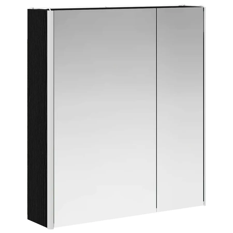 Armoire Miroir de Salle de Bain Chêne noir 63,5 x 15,5 x 70 cm - 5