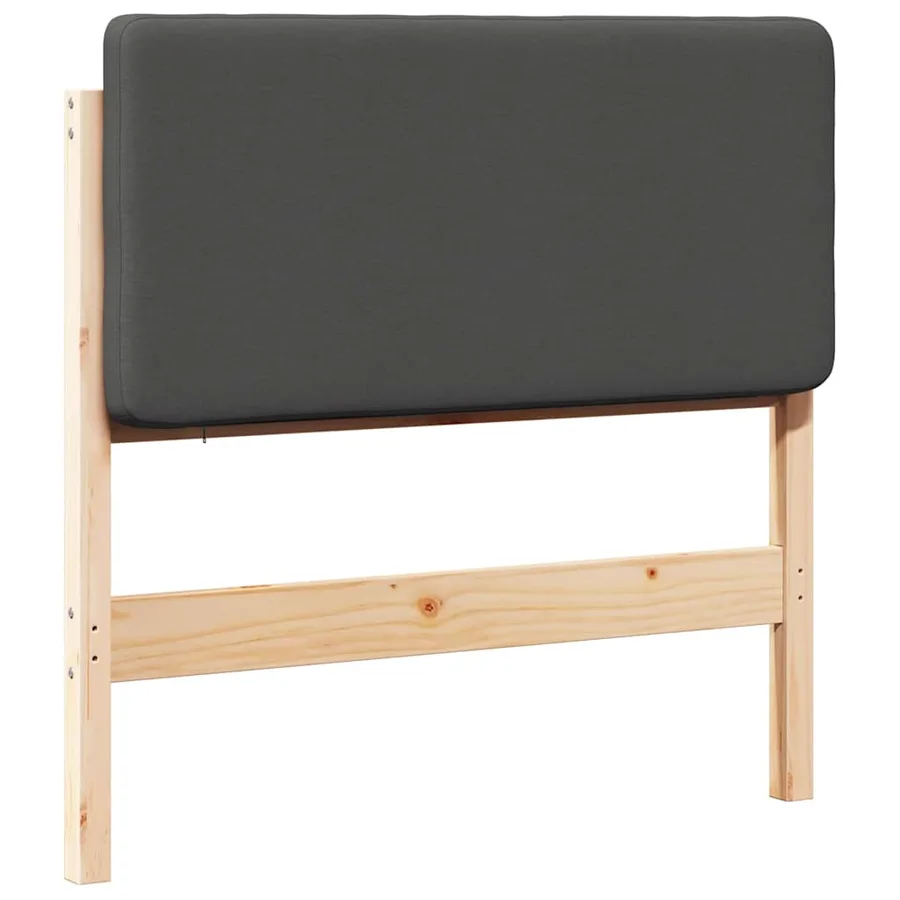 Tête de lit capitonnée Brun et gris foncé 80 cm Pin massif - 2