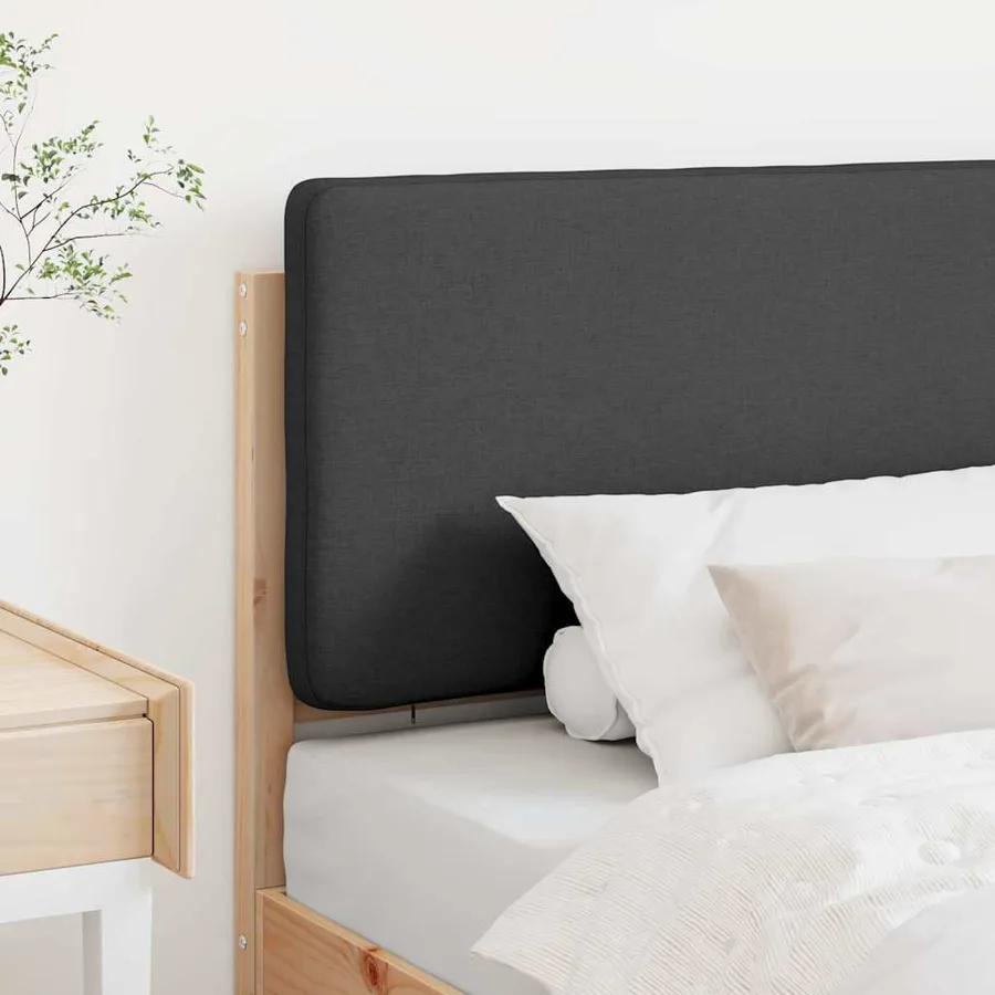 Tête de lit capitonnée Brun et gris foncé 80 cm Pin massif - 3