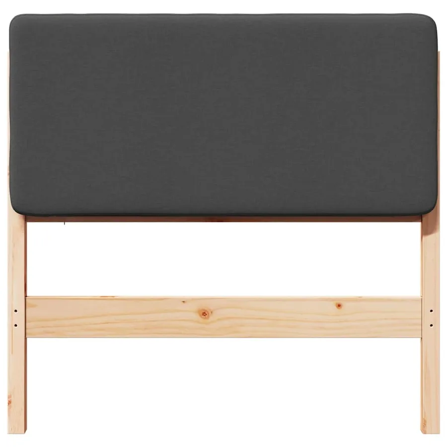 Tête de lit capitonnée Brun et gris foncé 80 cm Pin massif - 4