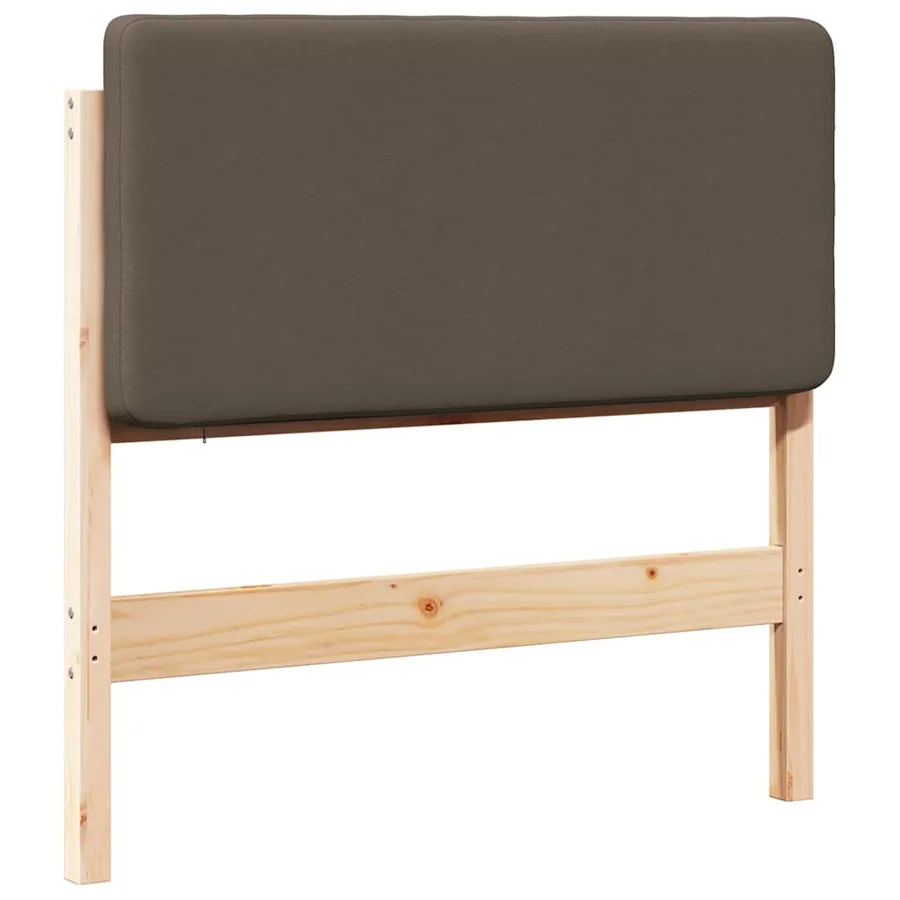 Tête de lit capitonnée Marron et Taupe 80 cm Pin massif - 2