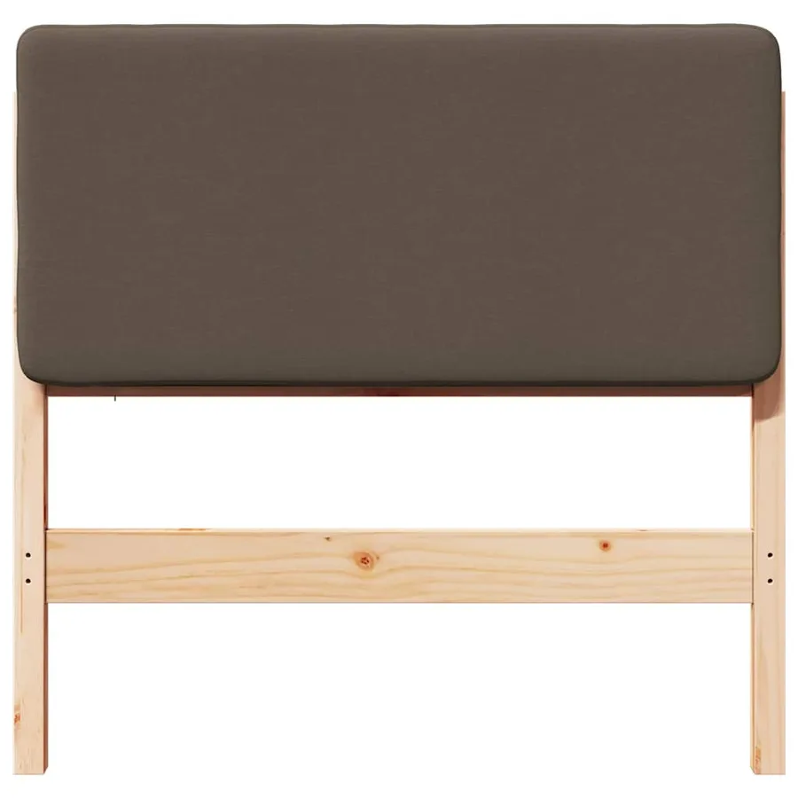 Tête de lit capitonnée Marron et Taupe 80 cm Pin massif - 4