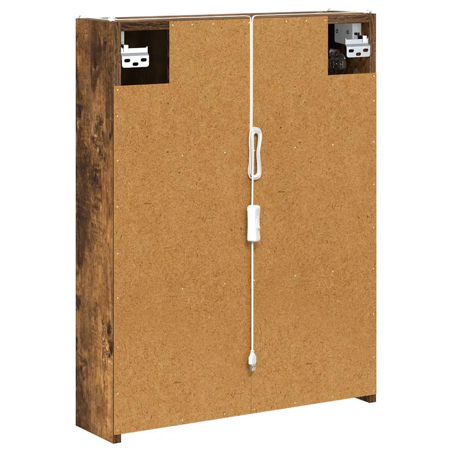 Armoire Miroir de Salle de Bain Chêne fumé 53,5 x 15,5 x 70 cm - 9