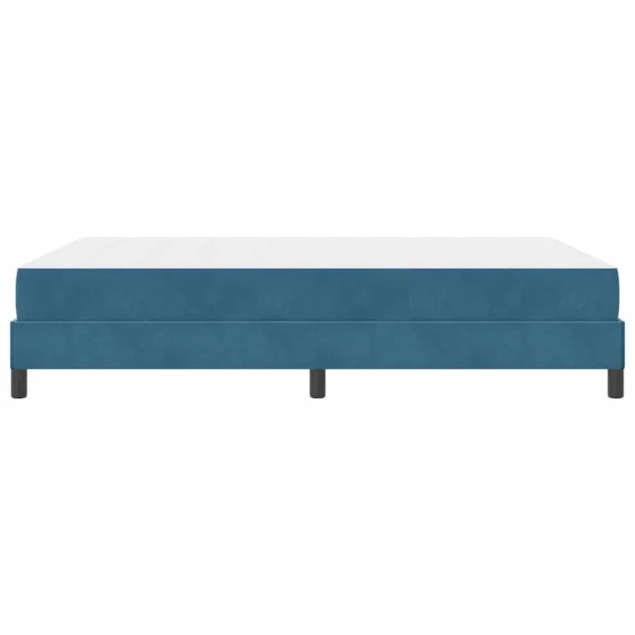 Lit à ressorts avec matelas Bleu foncé 160 x 220 cm tissu - 6