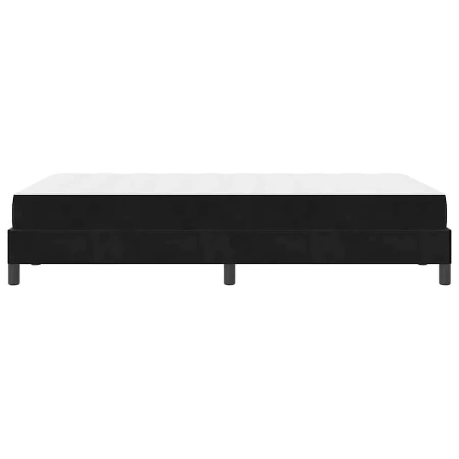 Lit à ressorts avec matelas Noir 120 x 220 cm tissu - 6