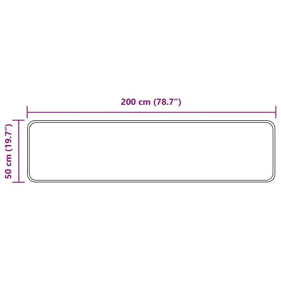 Coureur de Tapis MARSA Gris 50 x 200 cm Polyester et PVC - 7