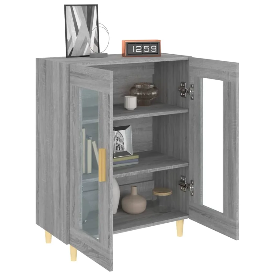 Buffet sonoma gris 69,5x34x90 cm bois d'ingénierie - 4