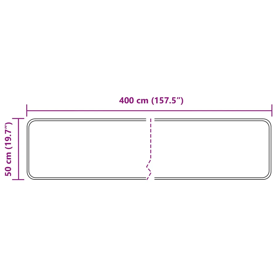 Coureur de Tapis MARSA Gris 50 x 400 cm Polyester et PVC - 7