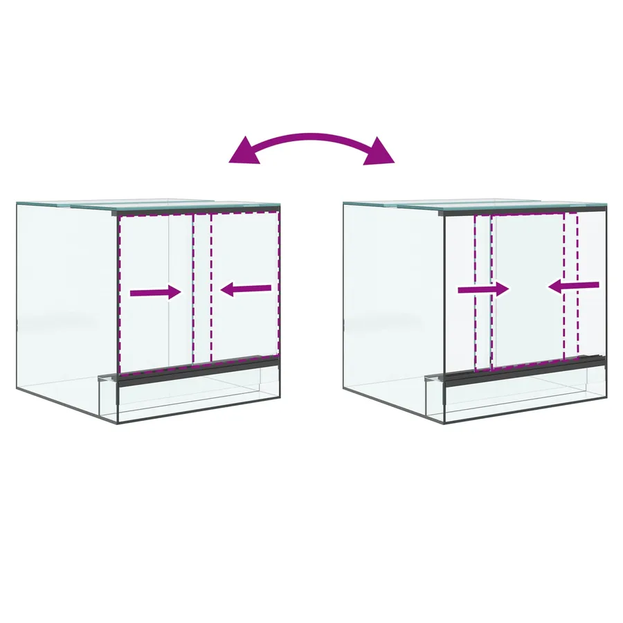 Terrarium avec stockage Transparent 30 x 30 x 30 cm Verre - 11