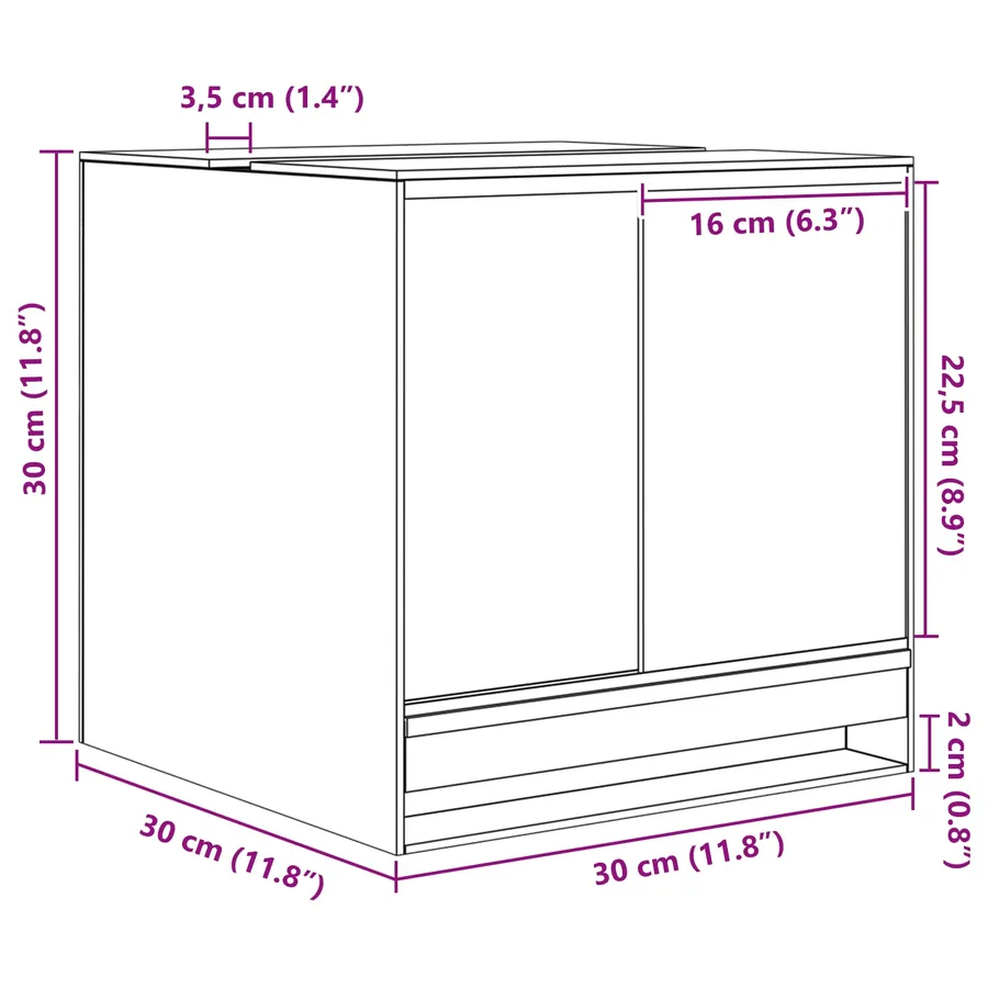 Terrarium avec stockage Transparent 30 x 30 x 30 cm Verre - 12
