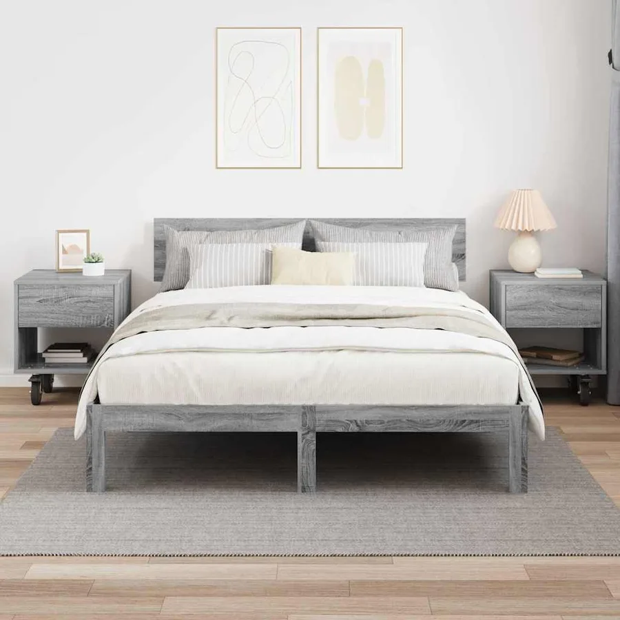 Table de chevet 2 pcs Gris Sonoma 40,5 x 40 x 48 cm - 4
