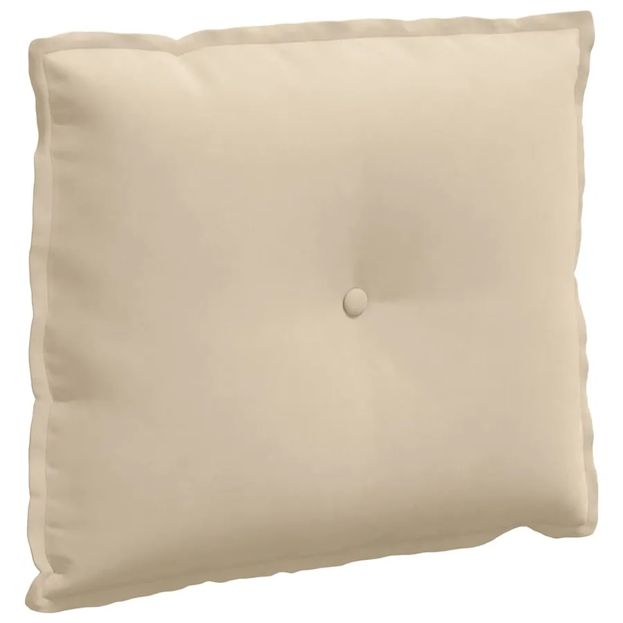 Coussin de Dos Crème 60 x 50 cm Tissu en microfibre - 2