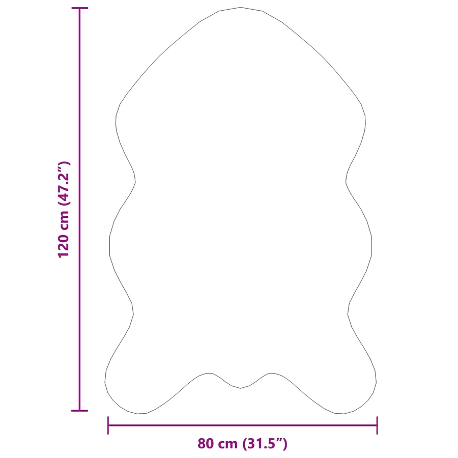 Tapis antidérapant en fausse de lapin OLITE Taupe 80 x 120 cm - 11