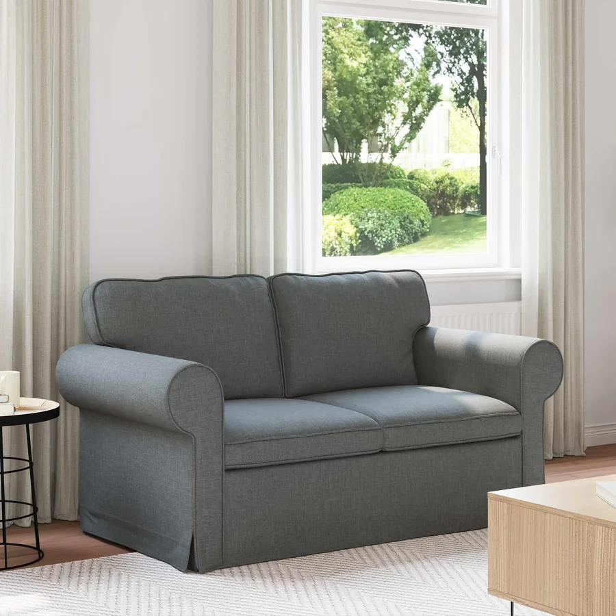 Canapé Gris foncé 155 x 82 x 80 cm tissu