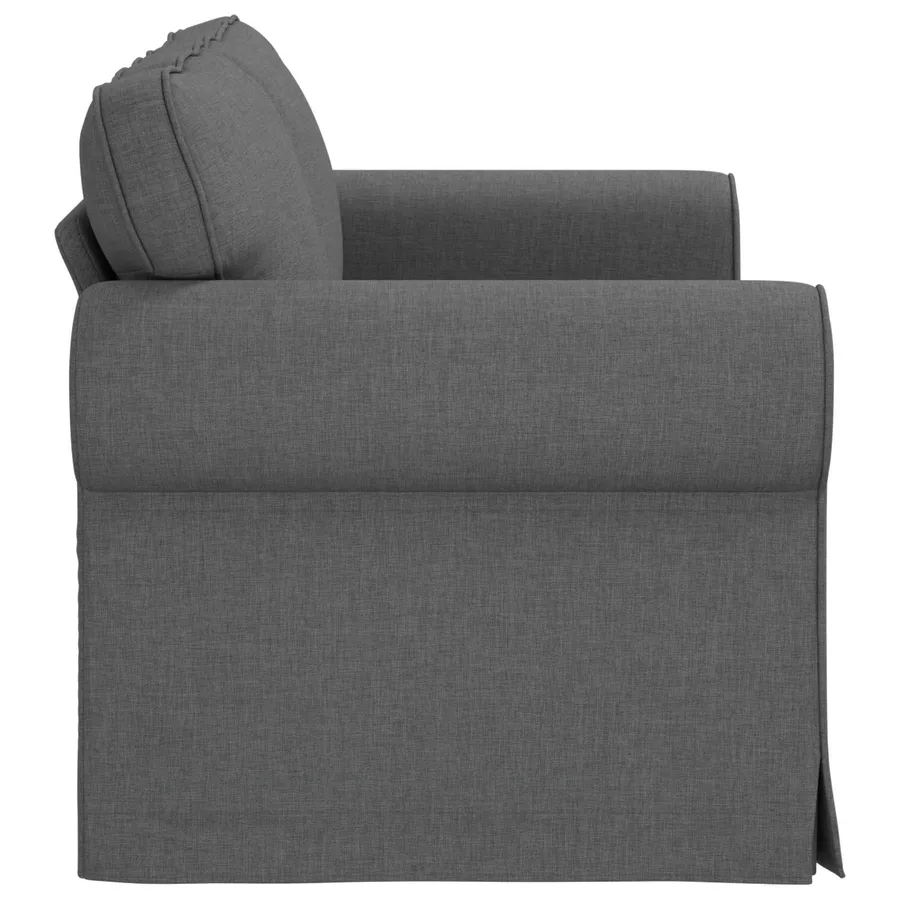 Canapé Gris foncé 155 x 82 x 80 cm tissu - 5