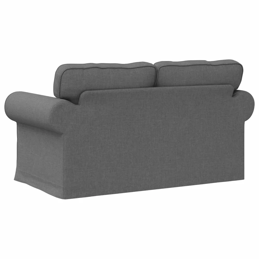 Canapé Gris foncé 155 x 82 x 80 cm tissu - 6