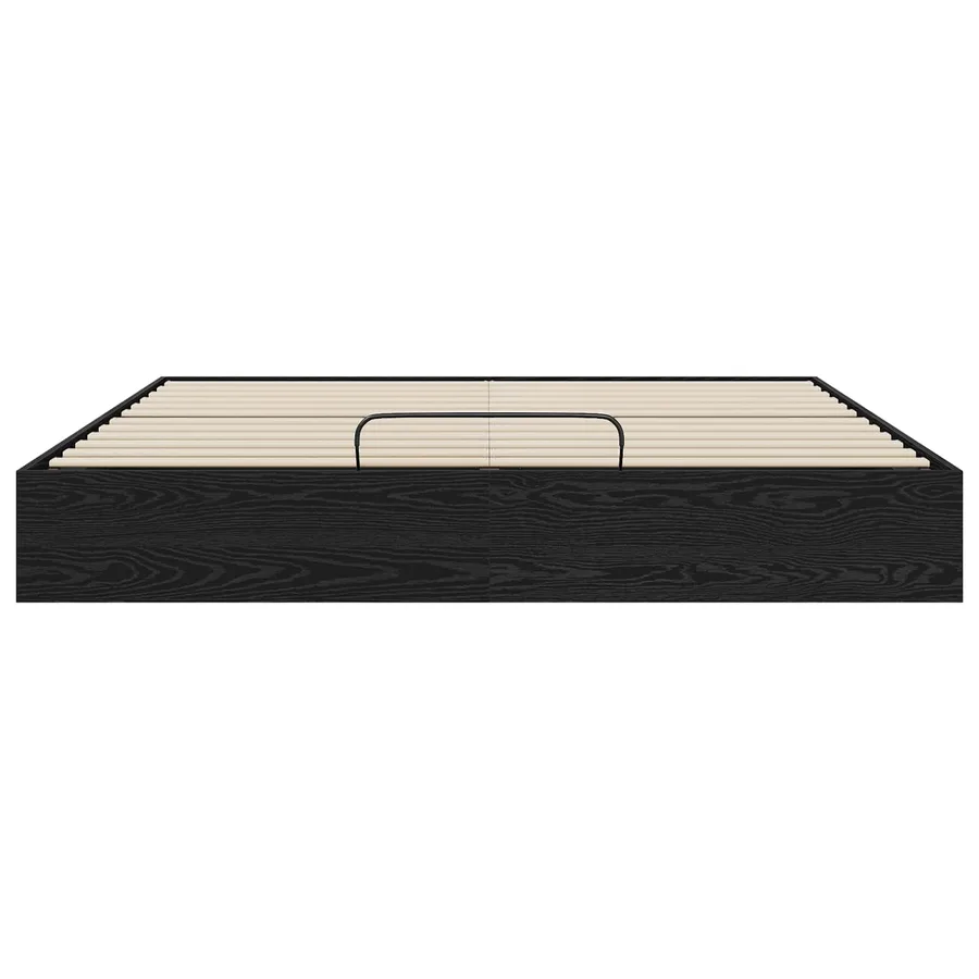 Cadre de lit ottoman avec stockage Chêne Noir 203 x 160 x 25 cm - 5
