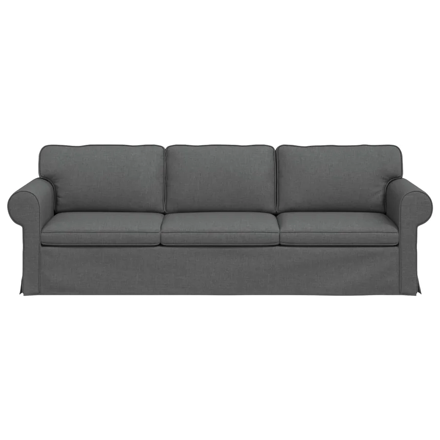 Canapé Gris foncé 245 x 82 x 80 cm tissu - 4