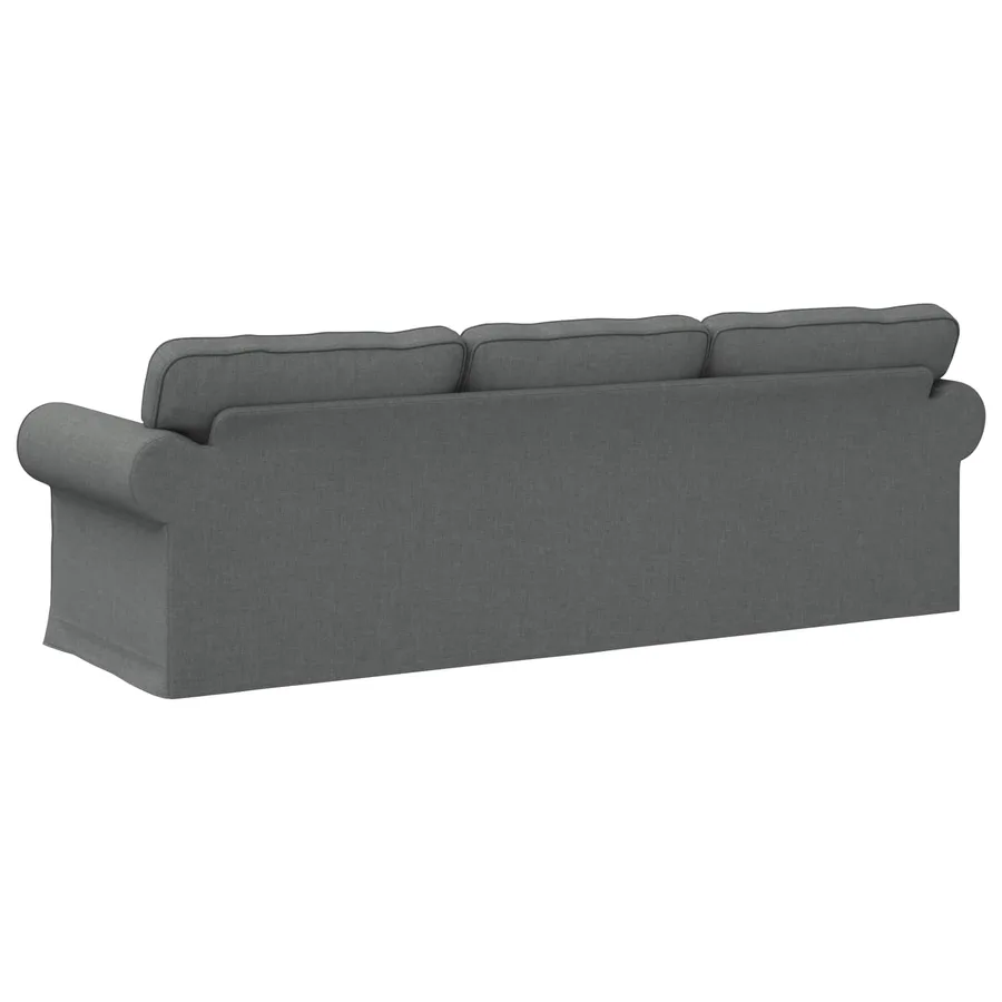 Canapé Gris foncé 245 x 82 x 80 cm tissu - 6