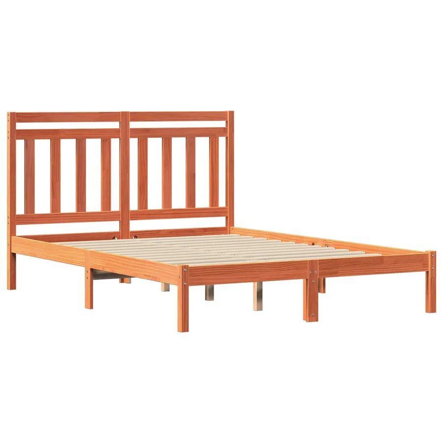 Cadre de lit Cire marron 205,5 x 165,5 x 100 cm - 3