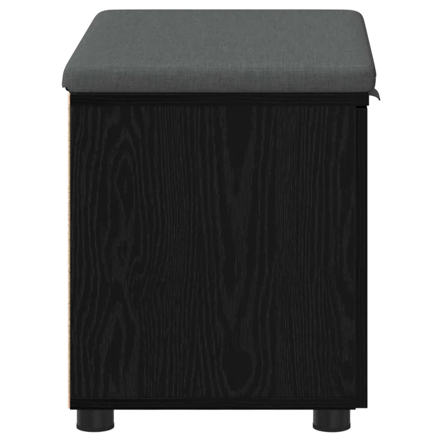 Banc d'entrée avec coussin Chêne Noir 60 x 38 x 46 cm - 7