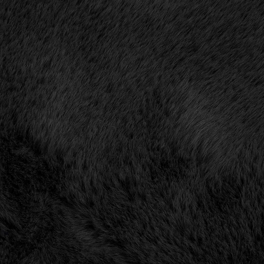 Tapis antidérapant en fausse de lapin OLITE Noir Ø 100 cm - 9