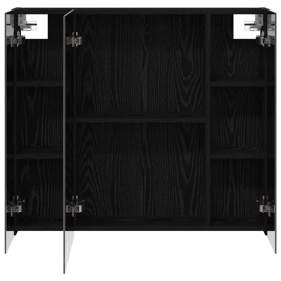 Armoire Miroir de Salle de Bain Chêne noir 80 x 14.5 x 70 cm - 6