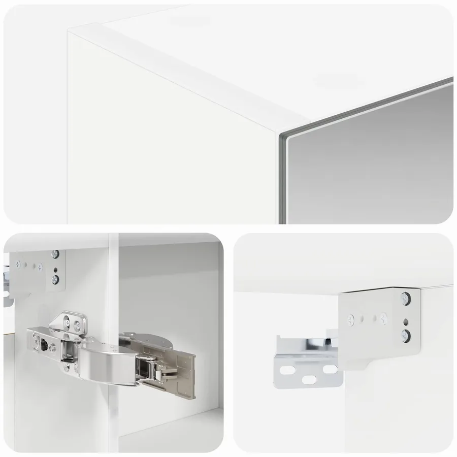 Armoire Miroir de Salle de Bain Blanc 100 x 14,5 x 70 cm - 10