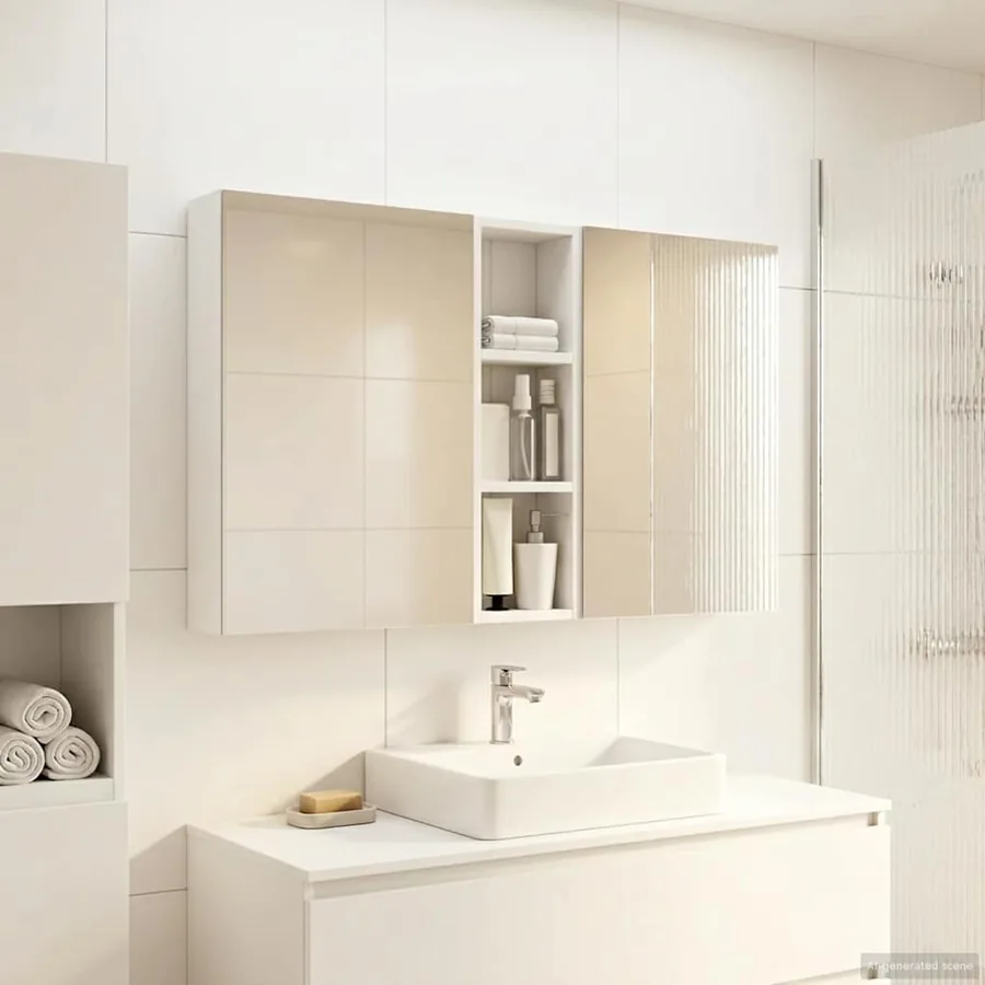 Ensemble de Meubles de Salle de Bain 3 pcs 100 x 10,5 x 60,5 cm