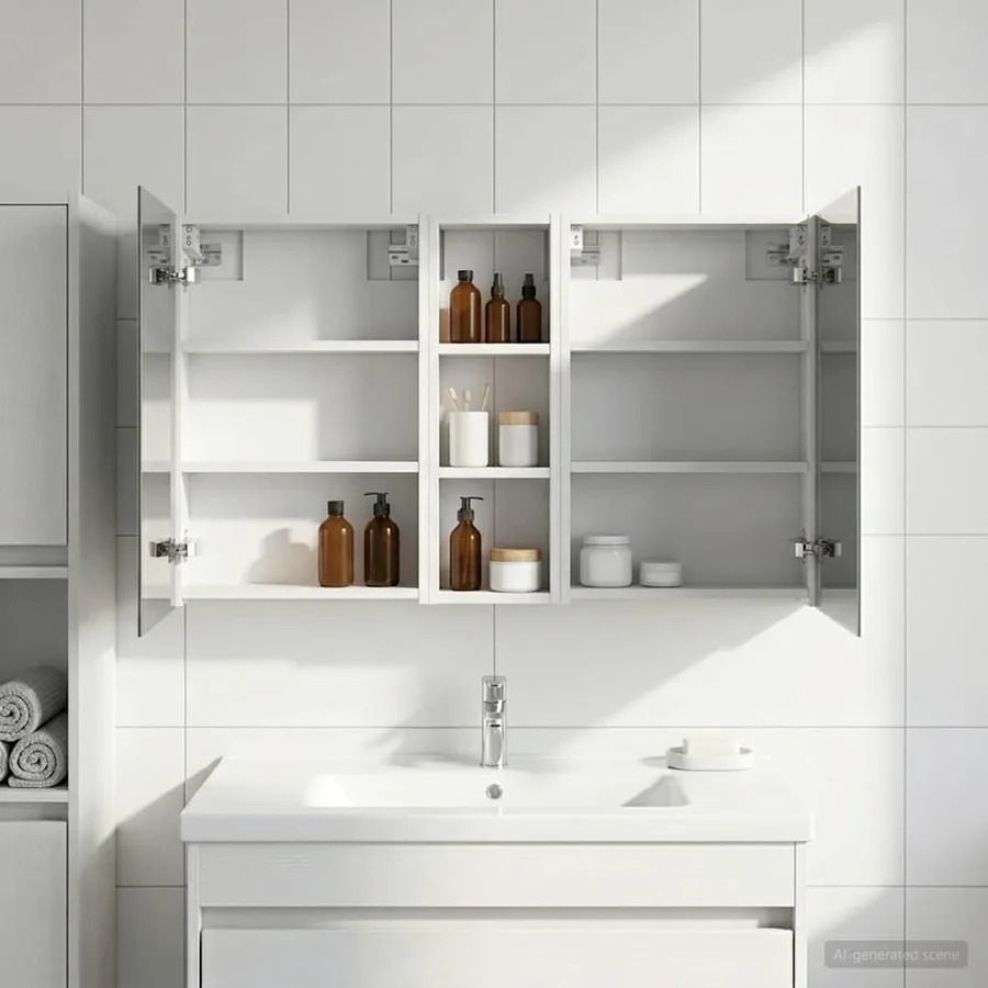 Ensemble de Meubles de Salle de Bain 3 pcs 100 x 10,5 x 60,5 cm - 4