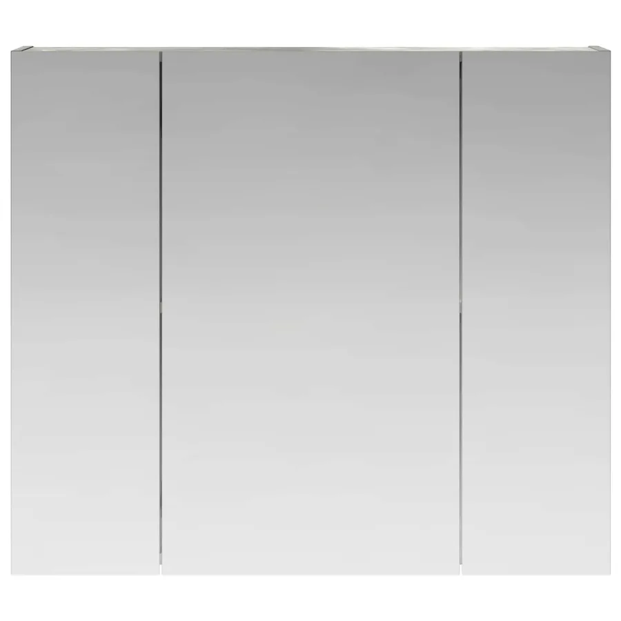 Armoire Miroir de Salle de Bain Gris béton 80 x 14.5 x 70 cm - 5