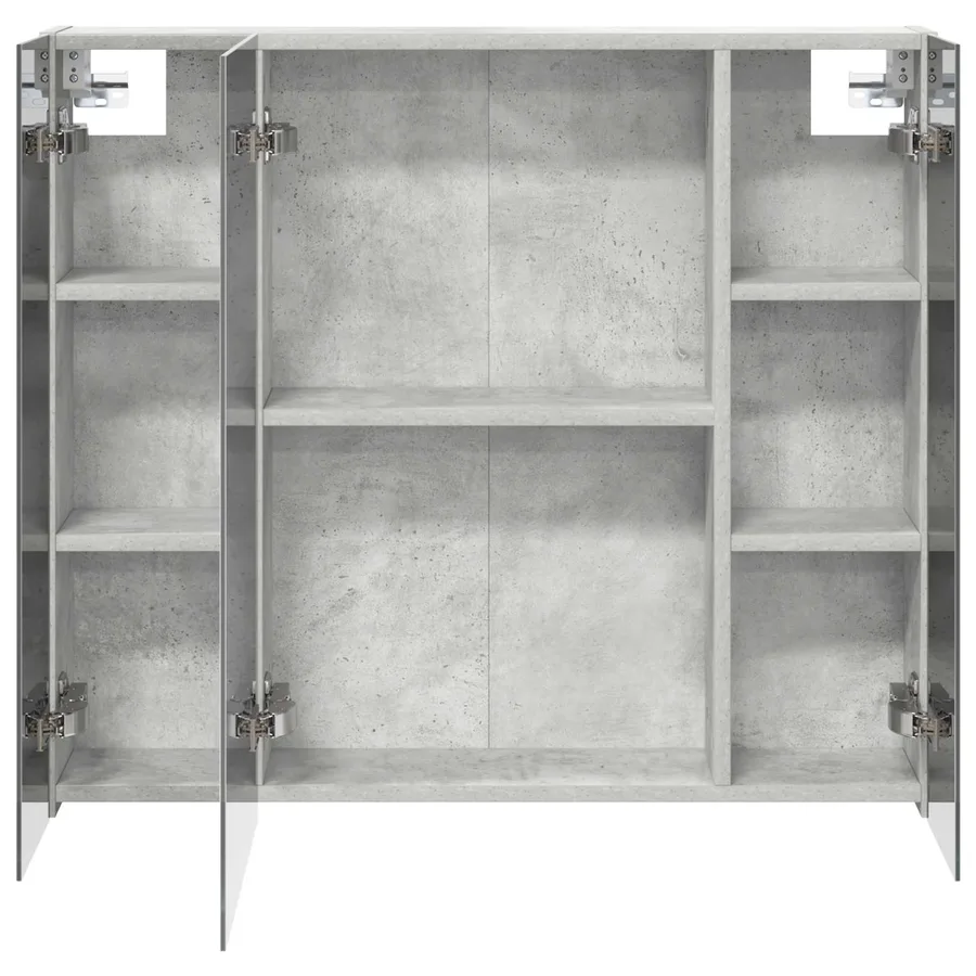 Armoire Miroir de Salle de Bain Gris béton 80 x 14.5 x 70 cm - 6