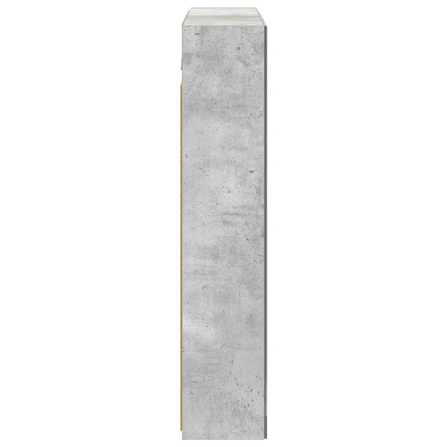 Armoire Miroir de Salle de Bain Gris béton 80 x 14.5 x 70 cm - 7