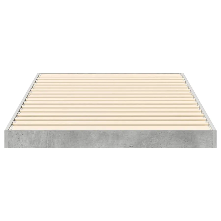 Cadre de lit surélevé Gris béton 90 x 190 cm Bois d'ingénierie - 6
