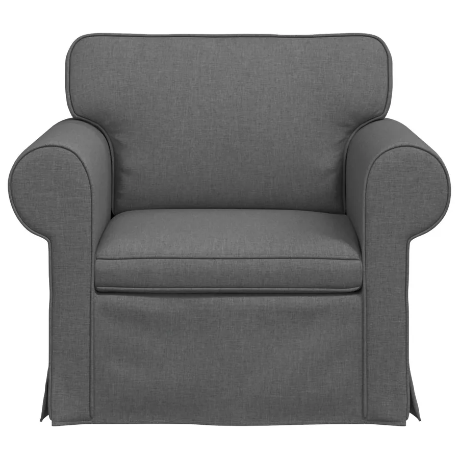 Canapé Gris foncé 95 x 82 x 80 cm tissu - 4