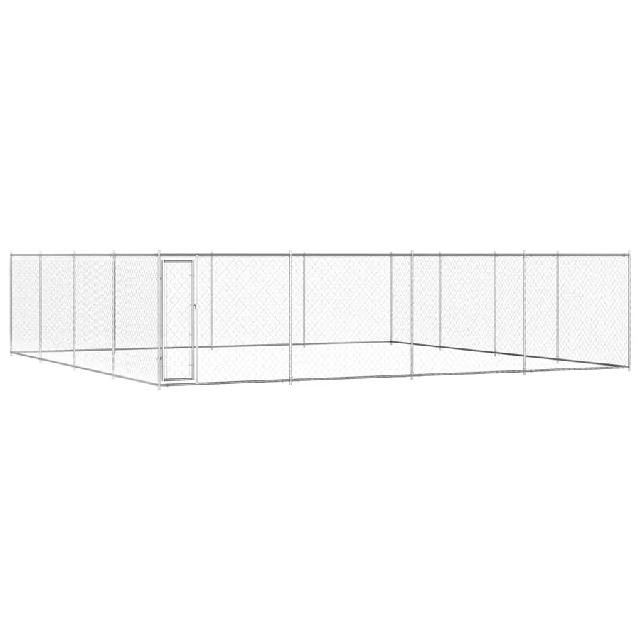 Chenil extérieur pour chiens Acier galvanisé 760x760x185 cm