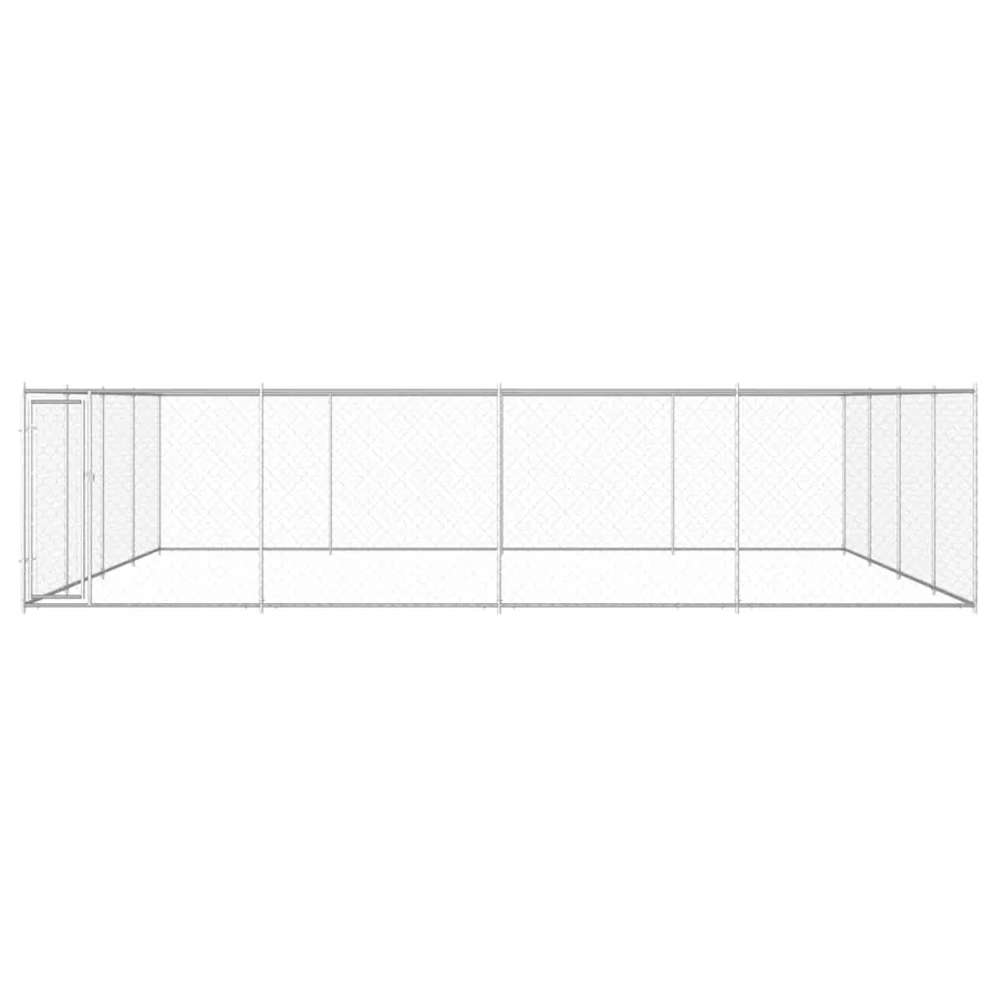 Chenil extérieur pour chiens Acier galvanisé 760x760x185 cm - 2