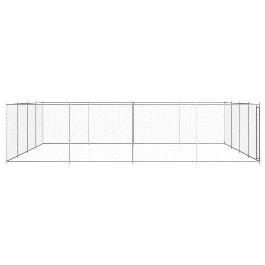 Chenil extérieur pour chiens Acier galvanisé 760x760x185 cm - 3