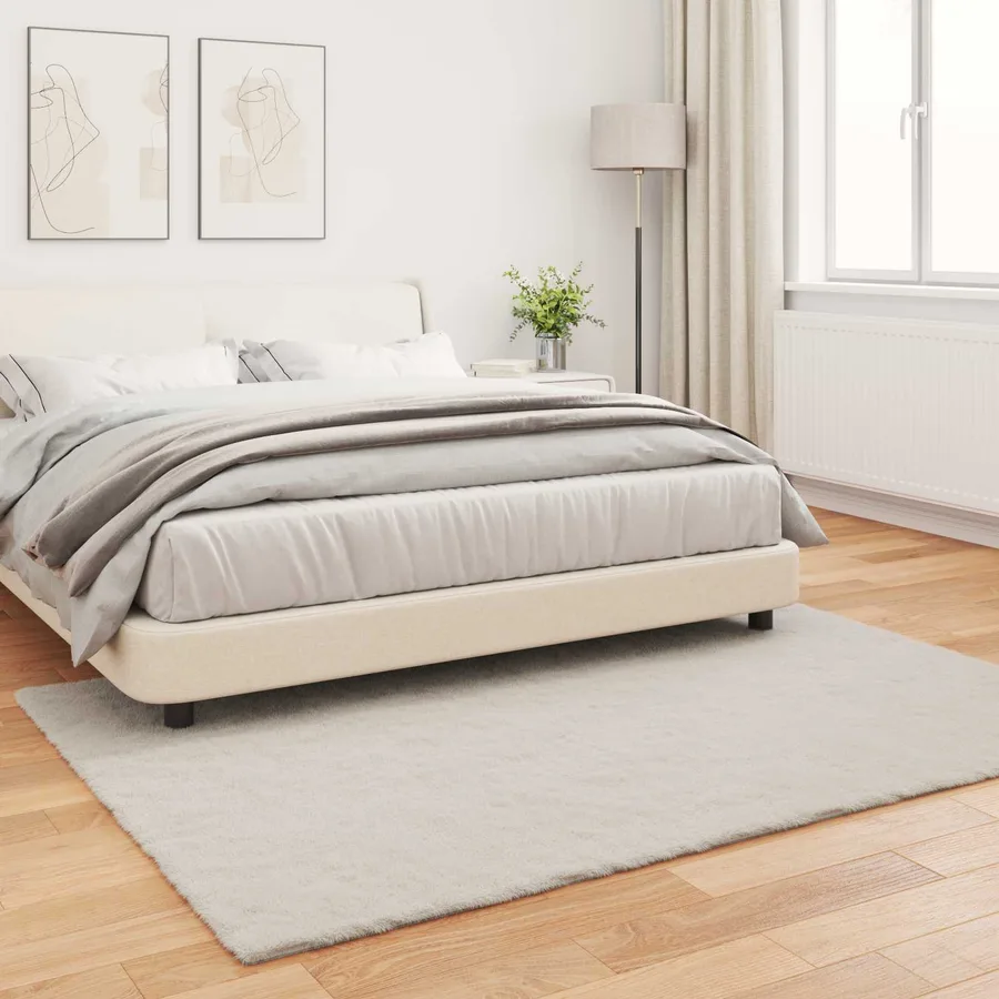 Tapis antidérapant en fausse de lapin OLITE Beige 160 x 230 cm - 4